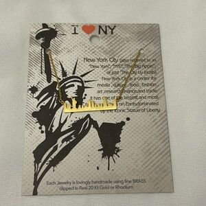Lauren Spencer I Love New York Necklace Gold